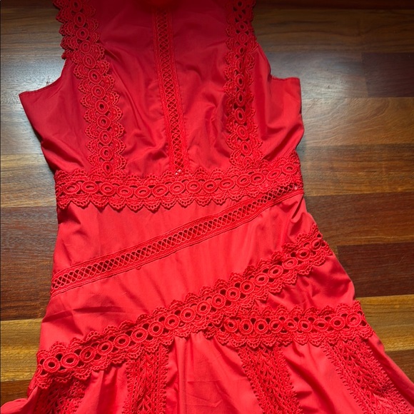 Chicwish Red Ruched Maxi Gown - Picture 3 of 6